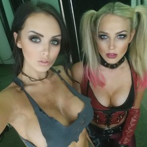 Tomb Raider (Alexandra Lillian) and Harley Quinn (Brianna Lee)